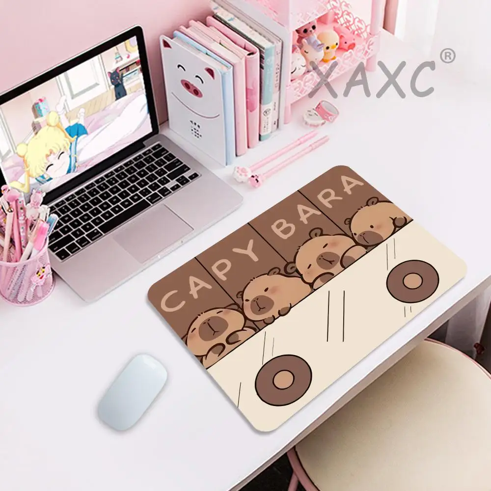 

1pc Cute Capybara Cartoon Mouse Pad Non-Slip Rubber Office Desk Decoration Mousepad Anime Desk Pad Room Carpet Keyboard Pad