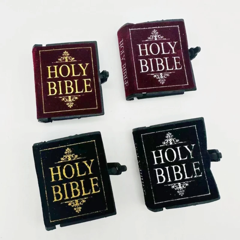 Trendy Mini Bible Pendant Simulated Books Keyring Soft Fabric Keychains Ornament