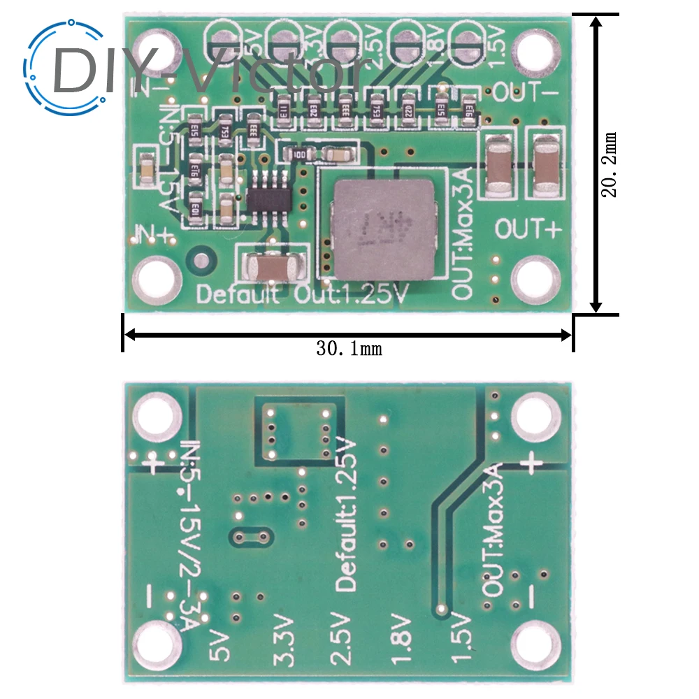 Adjustable power module MP1495 DC Voltage Regulator Step Down Power Converter Board 5-16V To 1.25V 1.5V 1.8V 2.5V 3.3V 5V 3A