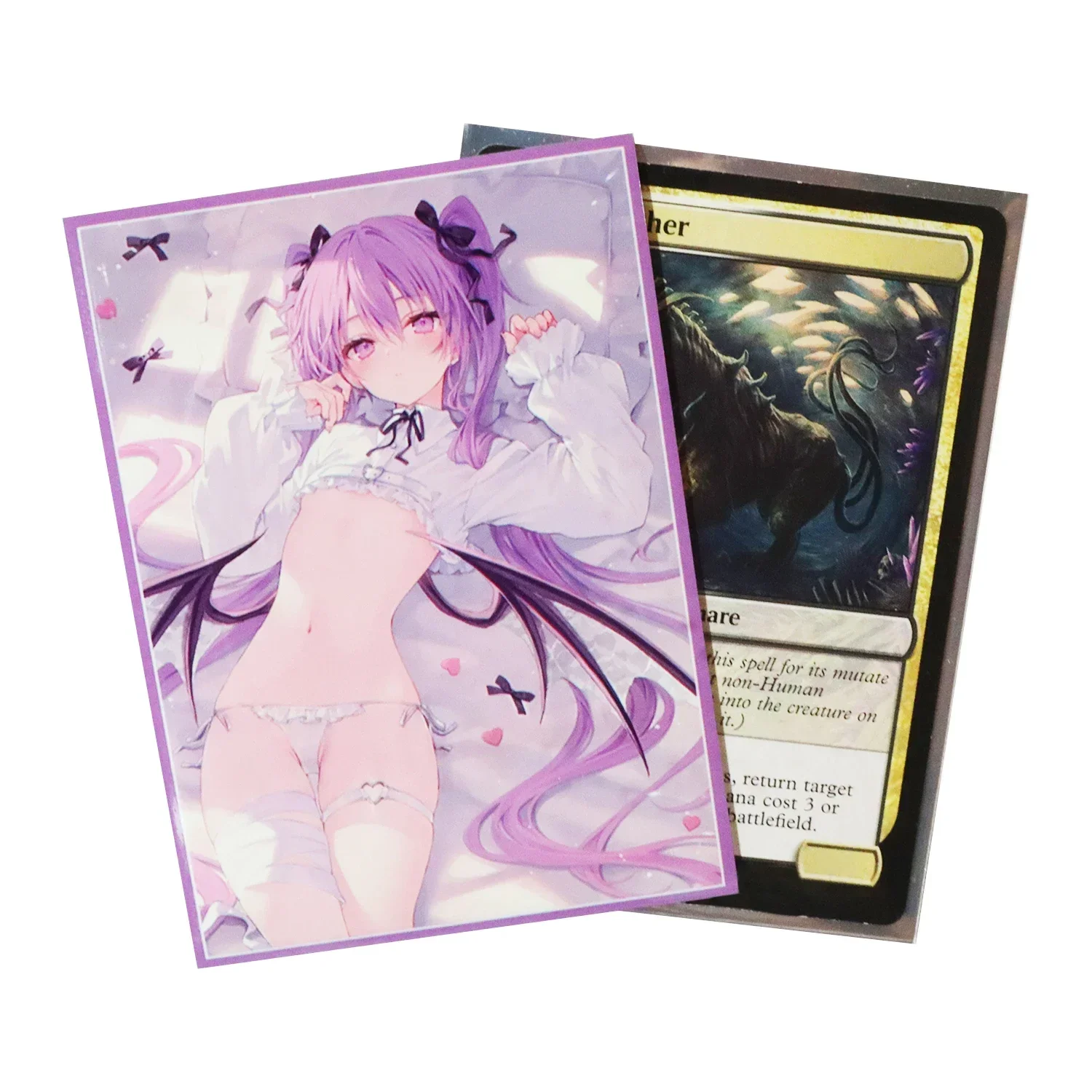 60pc/bag Standard Size Art Anime Cute girl Card Outer Sleeves Deck Protector PKM/MGT Trading Card Shield Non-Foil Cover 67x92mm