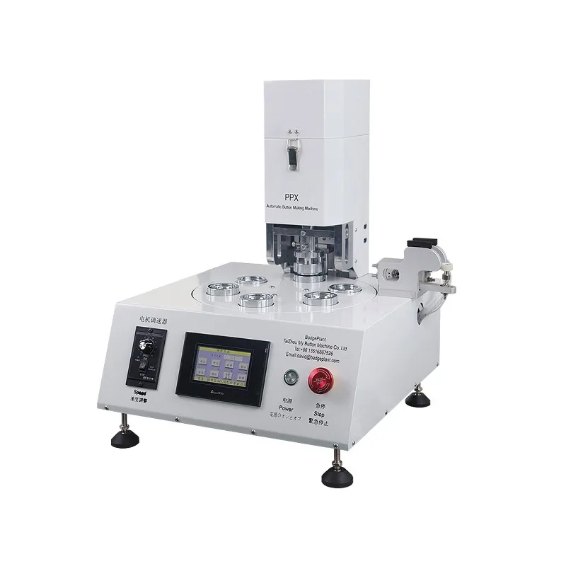 New PPX pneumatic turntable badge making bar badge machine to make multiple button badge machine equipment