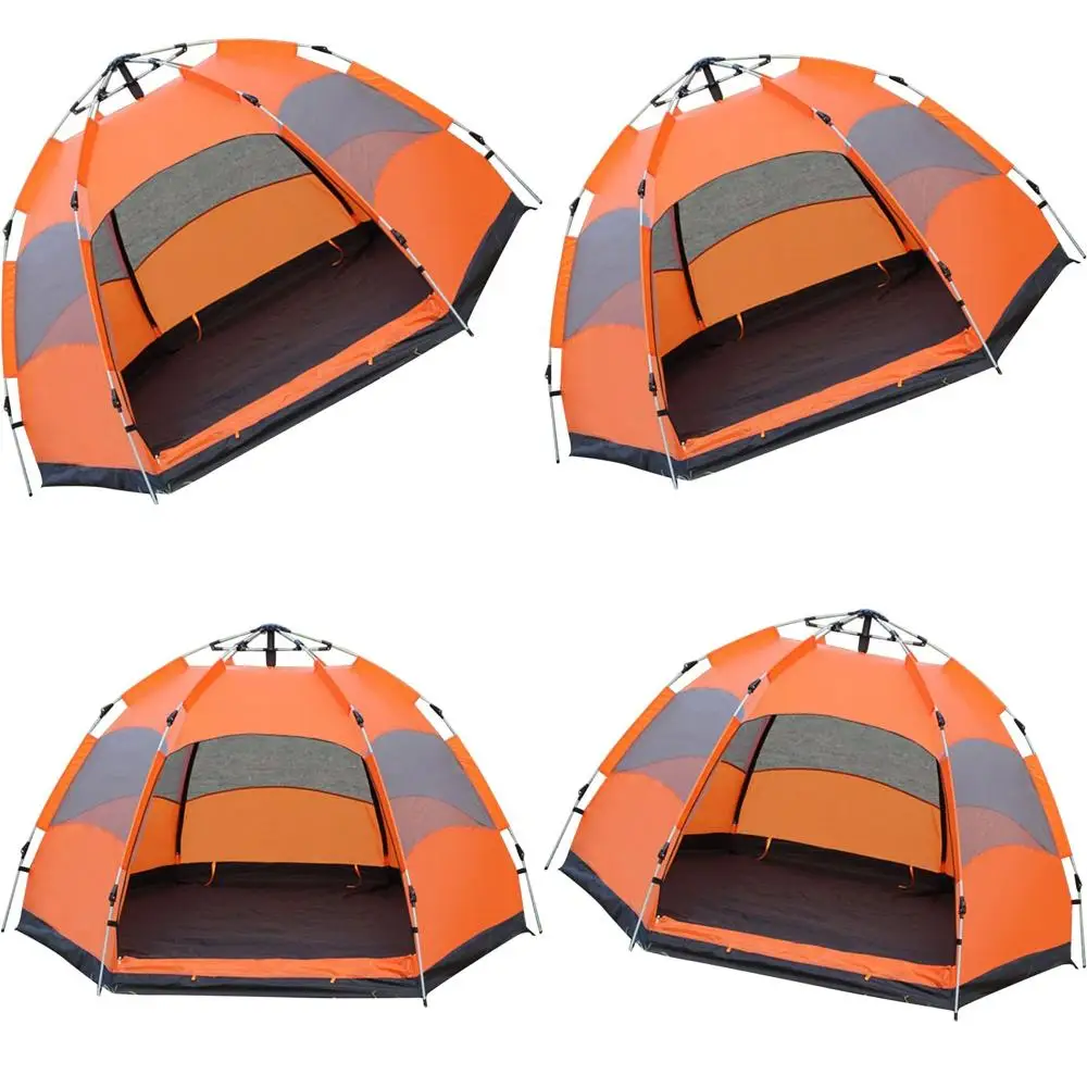 

Шестиугольная дышащая палатка на 8 человек для приключений на природе, оранжевая