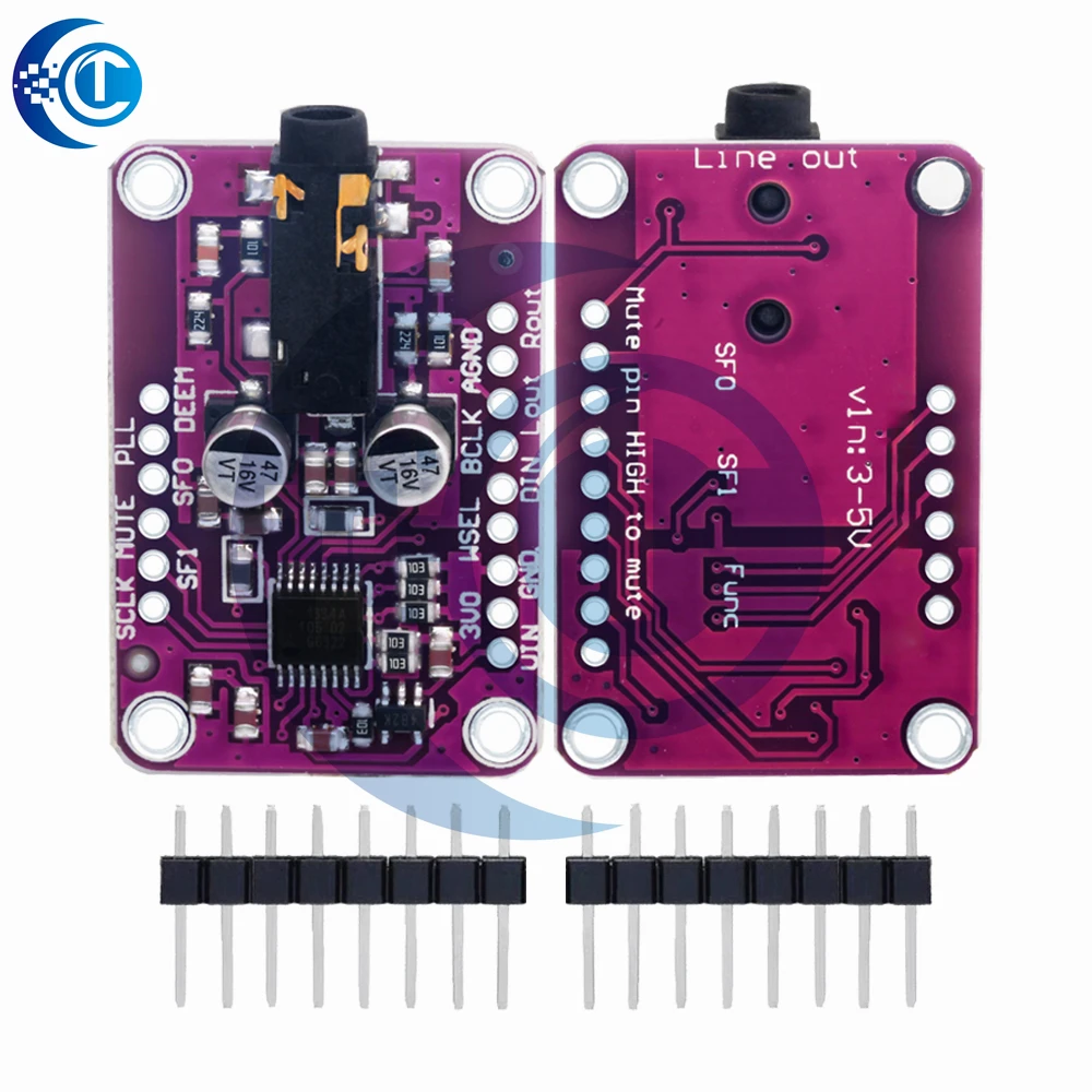 UDA1334A I2S DAC Module: Stereo Audio Decoder Board for Arduino – 3.3V-5V Compatible