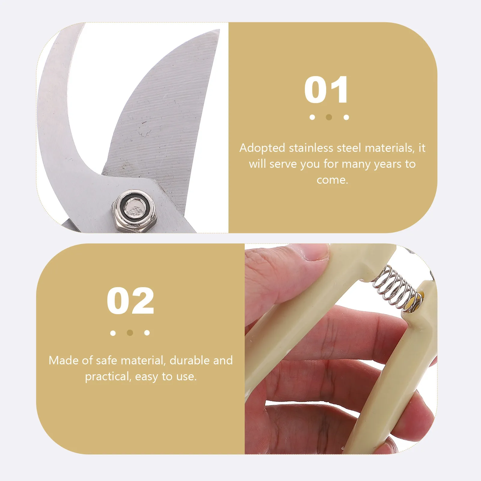 

Garden Pruning Scissor Stainless Steel Durable Lightweight Fruit Tree Branch Trimmer Hand Pruner Gardening Supplies