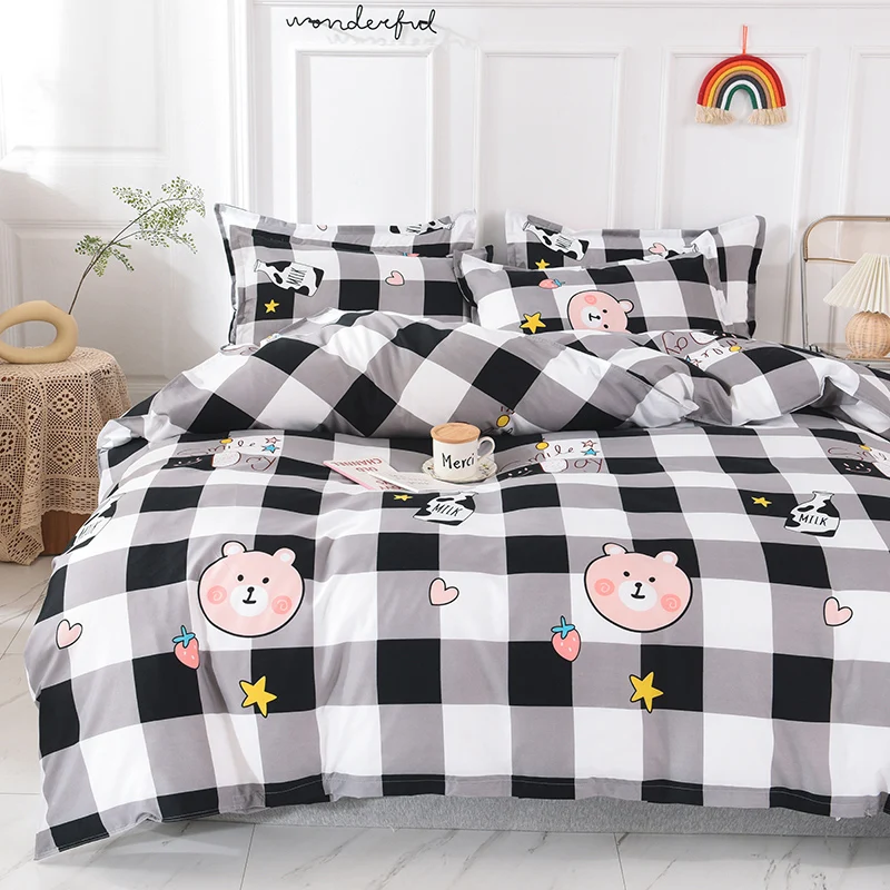 4-piece bedding set comforter set Soft and comfortable  for be suited to four seasons Suitable for the room dormitory