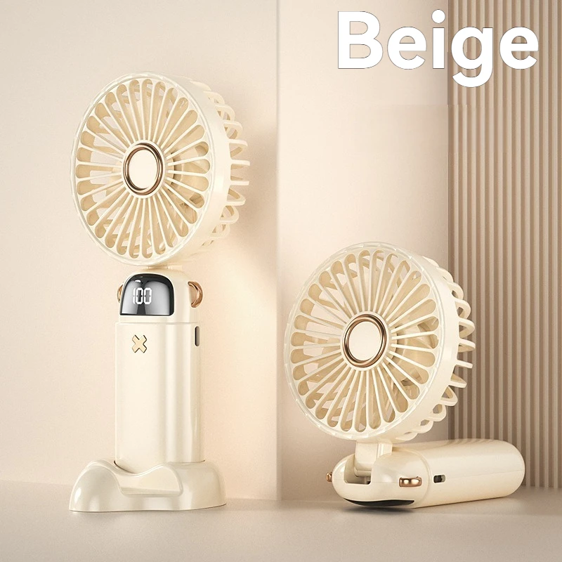 2025 مروحة جديدة قابلة للطي ومحمولة على الحائط، شاشة رقمية، للاستخدام الداخلي/الخارجي، أداة تبريد سطح المكتب المكتبي