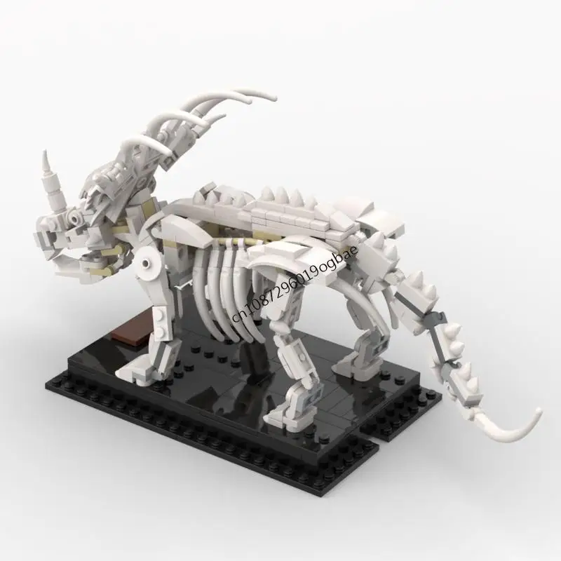 NEW 369PCS MOC Styracosaurus Skeleton Dinosaur Fossils model DIY creative ideas Child christmas Toy Assembly Puzzle birthdayGift