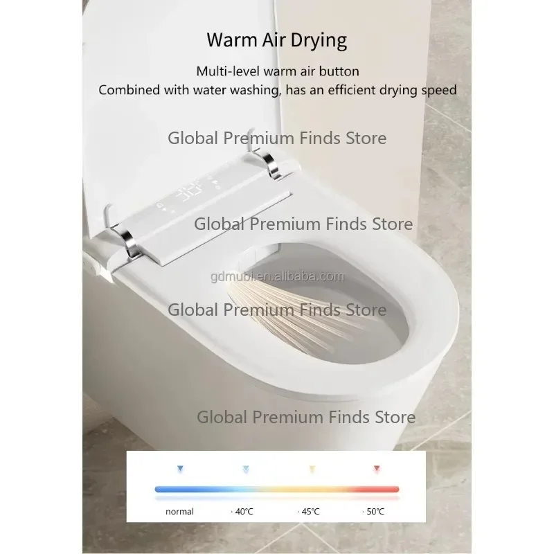 Wall Hung Smart Toilet P-Trap With Tank Rimless Sensor Automatic Flush Wall Mounted Intelligent WC For Bathroom