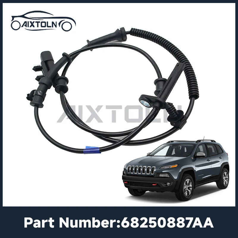 Front Left/Right Wheel ABS Speed Sensor 68250887AA For Jeep Cherokee KL 2014-2023 2.0L/2.4L/3.2L All Trims Auto Parts 68250887AB
