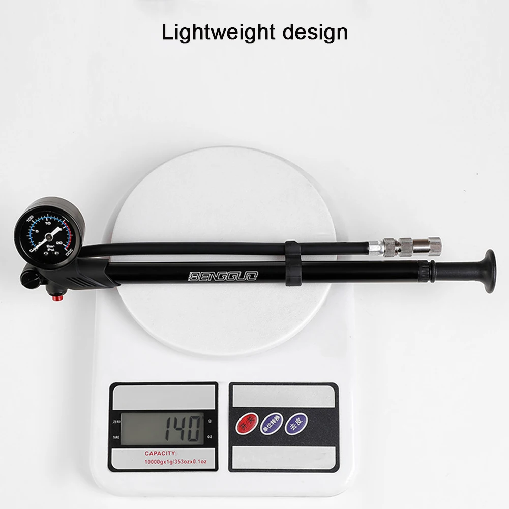 

Велосипедный насос 300PSI для ниппелей Presta и Schrader, высоконапорный насос для шин горных велосипедов, для передней/задней подвески