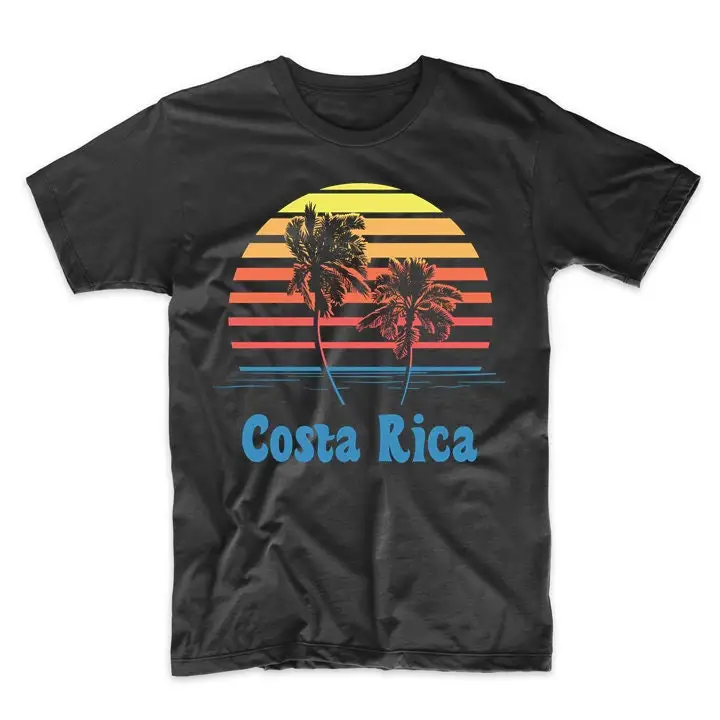 Costa Rica Sunset Palm Trees Beach Vacation T Shirt By Really Awesome