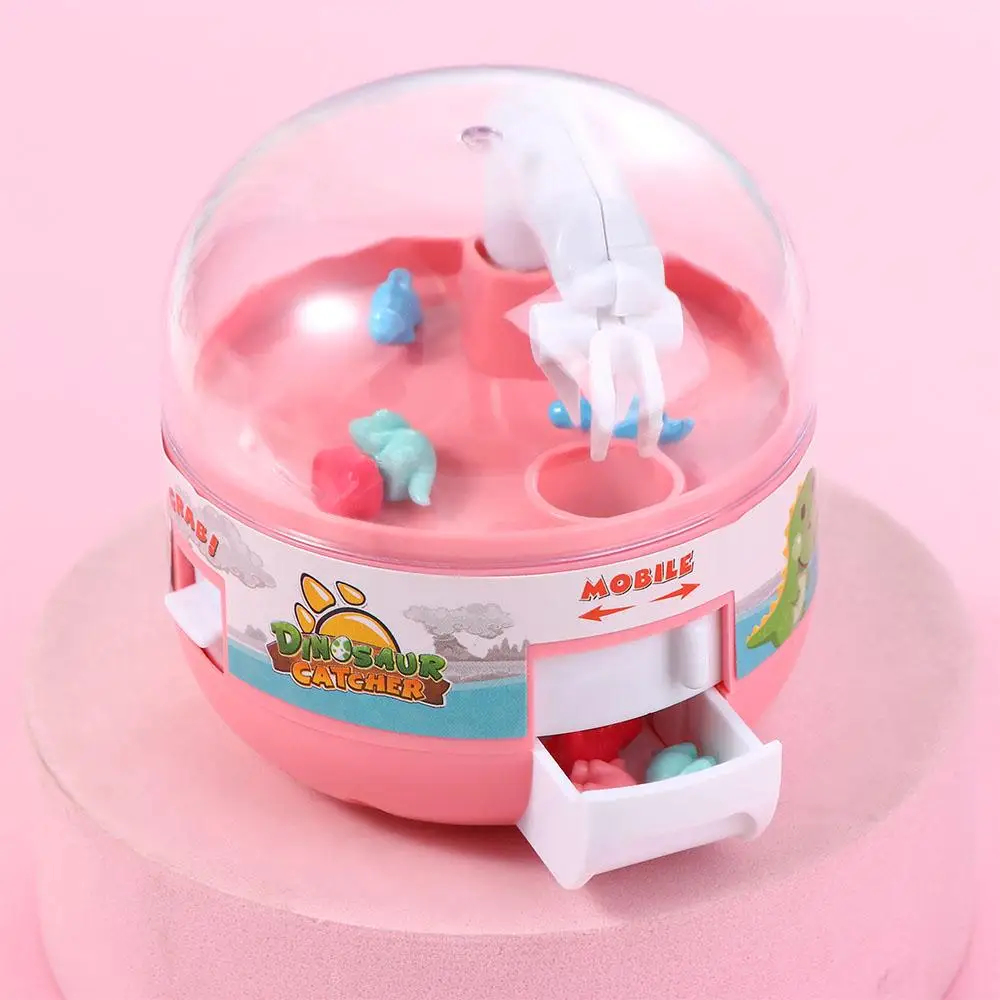 Micro Dino Figures Catcher Hand-eye Coordination Kids Capsule Toy Capsule Catcher Toy Mini Claw Machine Catch Dinosaur Game