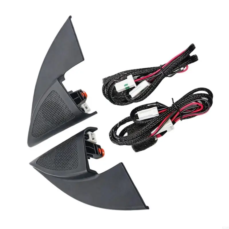 M76E Vehicle Speaker Corner Panel Set for Tweeter Position Repair, Left Right Sail Panel Assemblies with White Wire Leads and