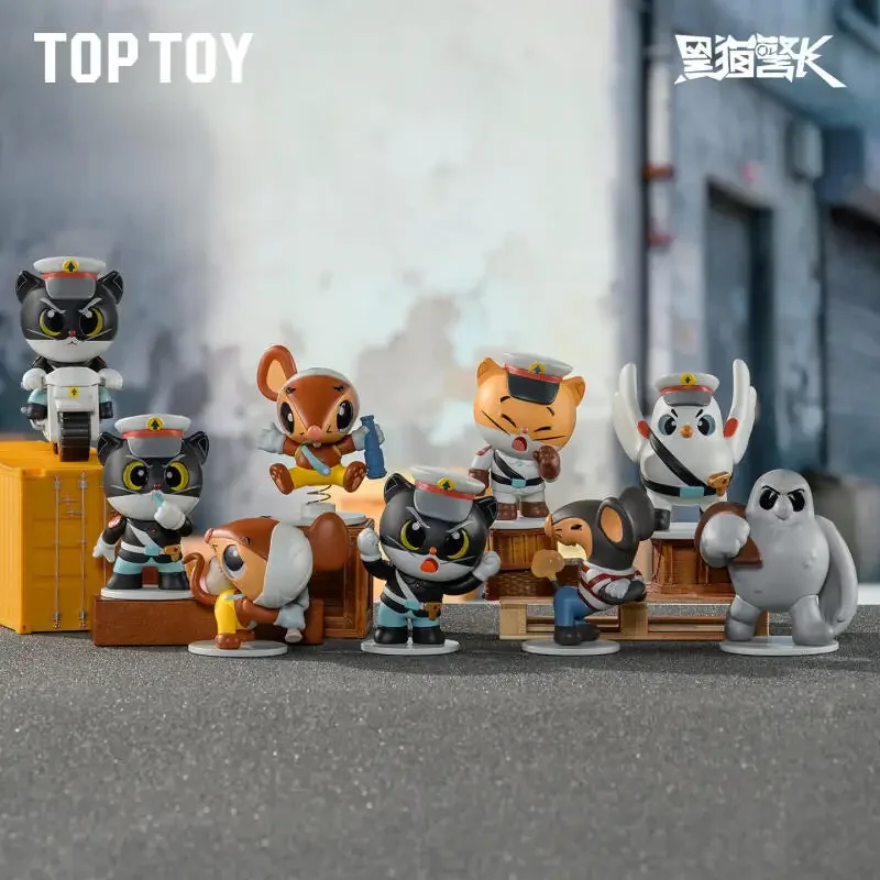 TOPTOY MR.Black Manhunt Series Figures Blind Box Guess Bag Original Toys Doll Cute Anime Figure Ornaments