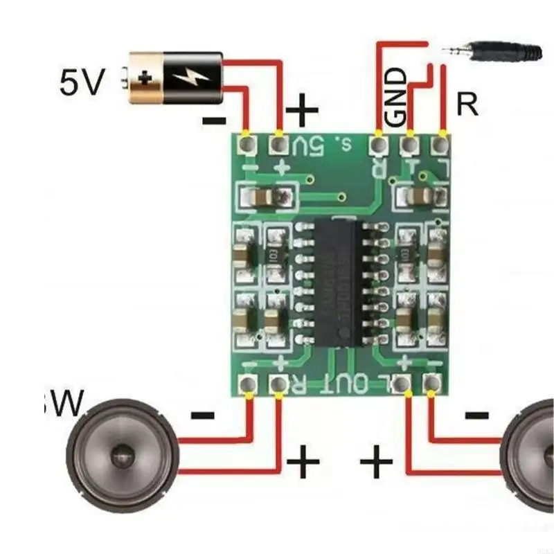 62KA 10PCS PAM8403 Kleine digitale Verstärkerplatine 2x3W Ausgangsklasse D Leistungsmodul