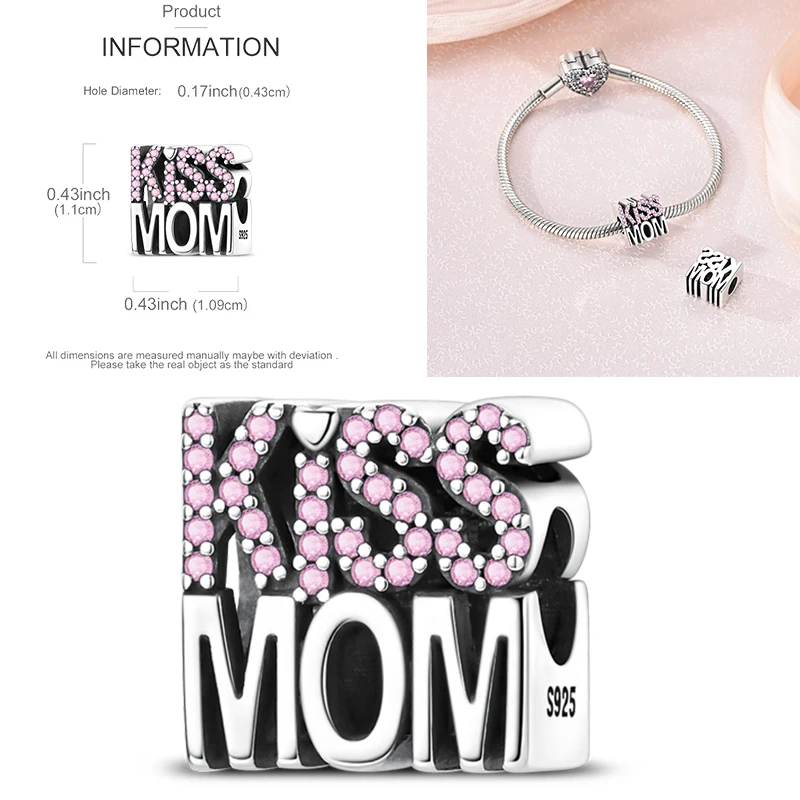 2026 Neue Mutter-Charms aus 925 Sterling Silber, Schwester-Familien-Liebesherz-Perlenanhänger, passend für europäische Armbänder, DIY-Schmuckgeschenk für Frauen – Detail 21