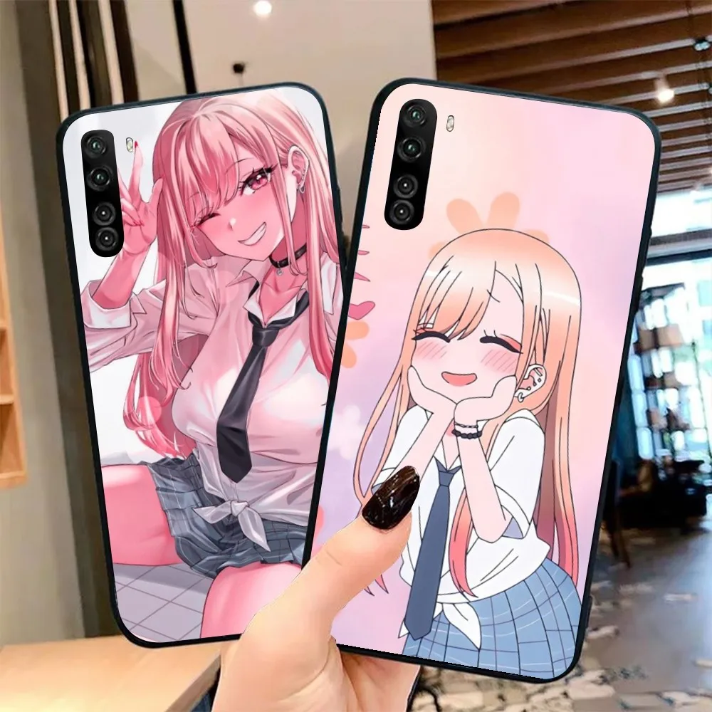 Anime Marin Kitagawa Mobile Phone Case for OPPO Find X5 X3 X2 A93 Reno 8 7 Pro A74 A72 A53 Black Soft Phone Cover Funda