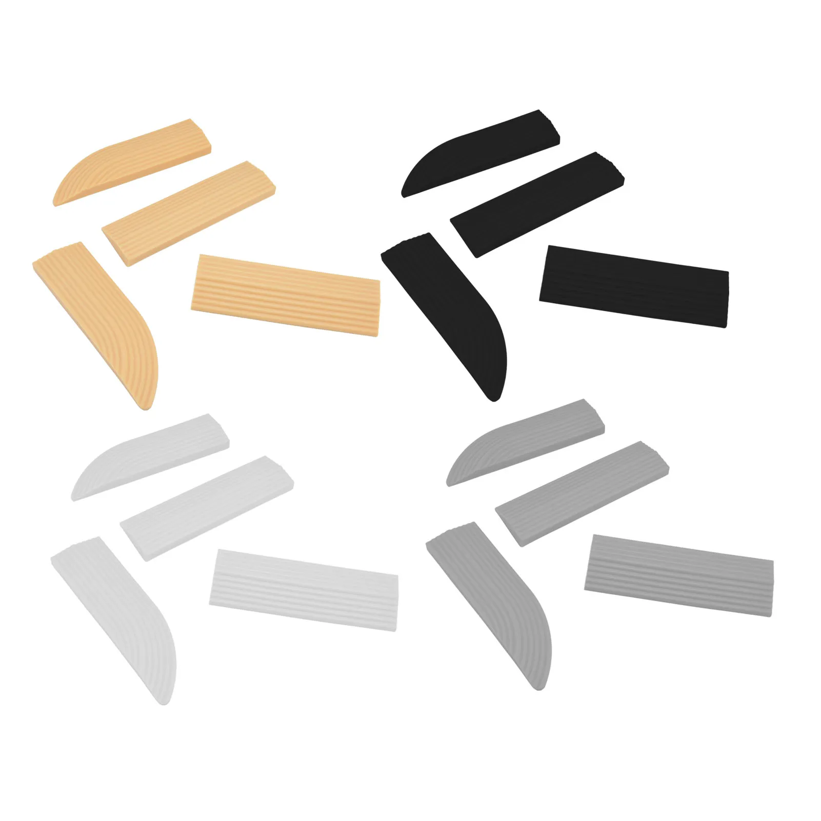 4PCS Sweeper Door Sill Stair Wheelchair Door Sill  Assembly Rubber Door Threshold  Sweeper Door Sill