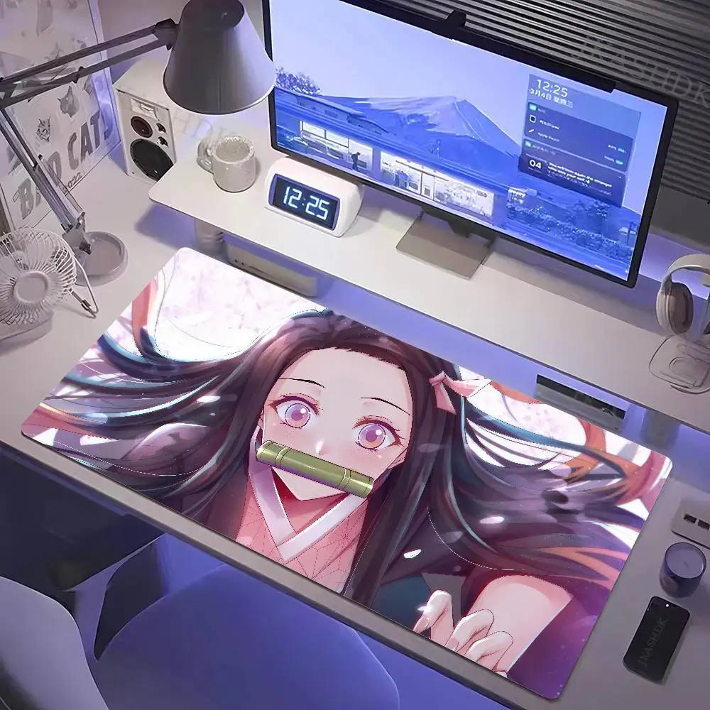 

Demon Slayer Inosuke Mouse Pad XXL Rubber Gaming Desk Mat Keyboard Mousepad With 2MM Lock Edge