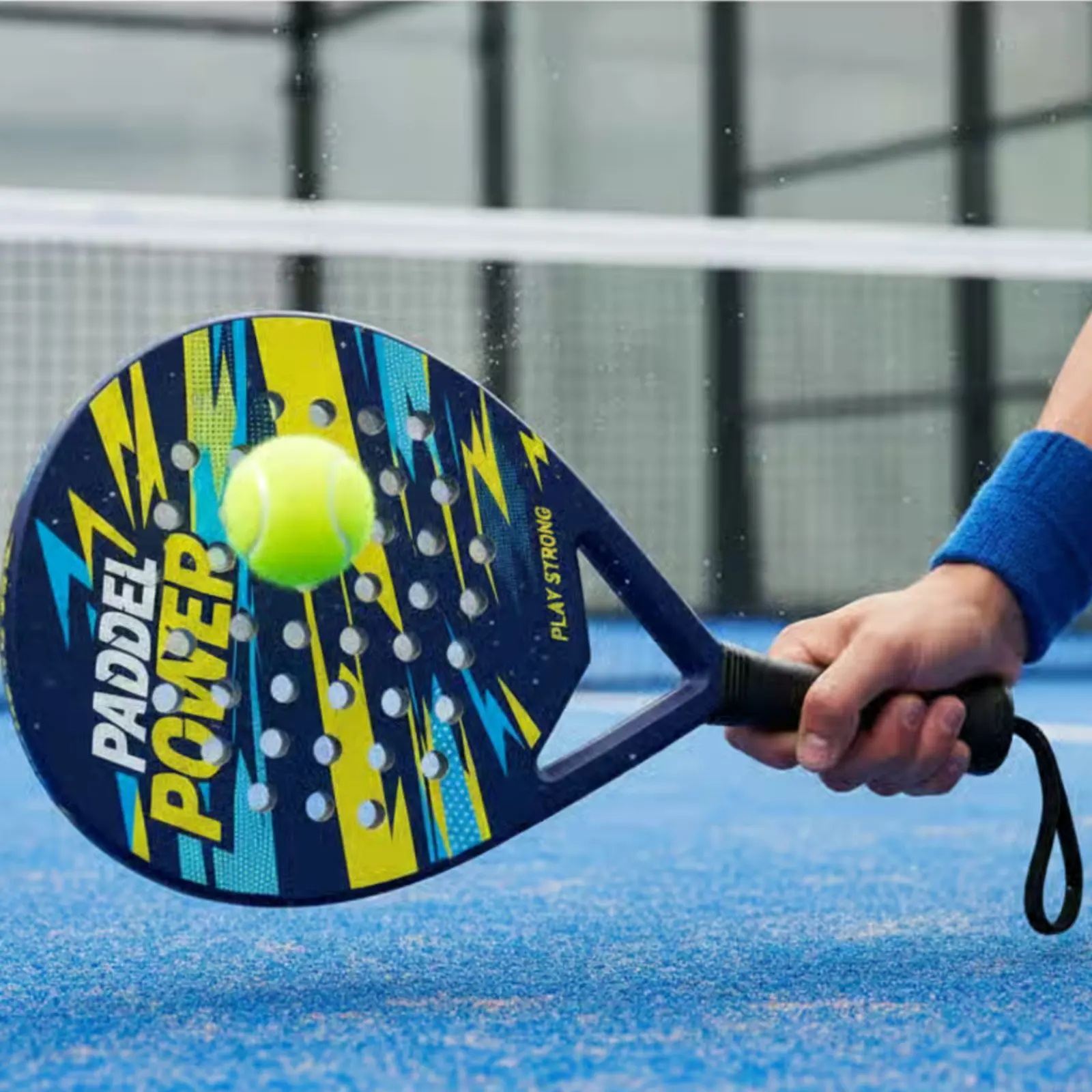 トレーニングパデルラケット-長持ちするパデルトレーニングラケット-スポーツ用品-握りやすい滑り止めグリップ-若いプレーヤー向け、ビーチ用