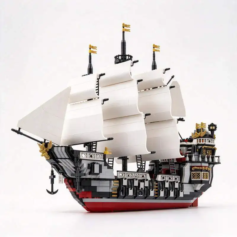4363PCS Classic Galleon Pirate Ship Sailboat Model MOC Building Blocks Custom Puzzle DIY Assembly Brick Creative Display Gift