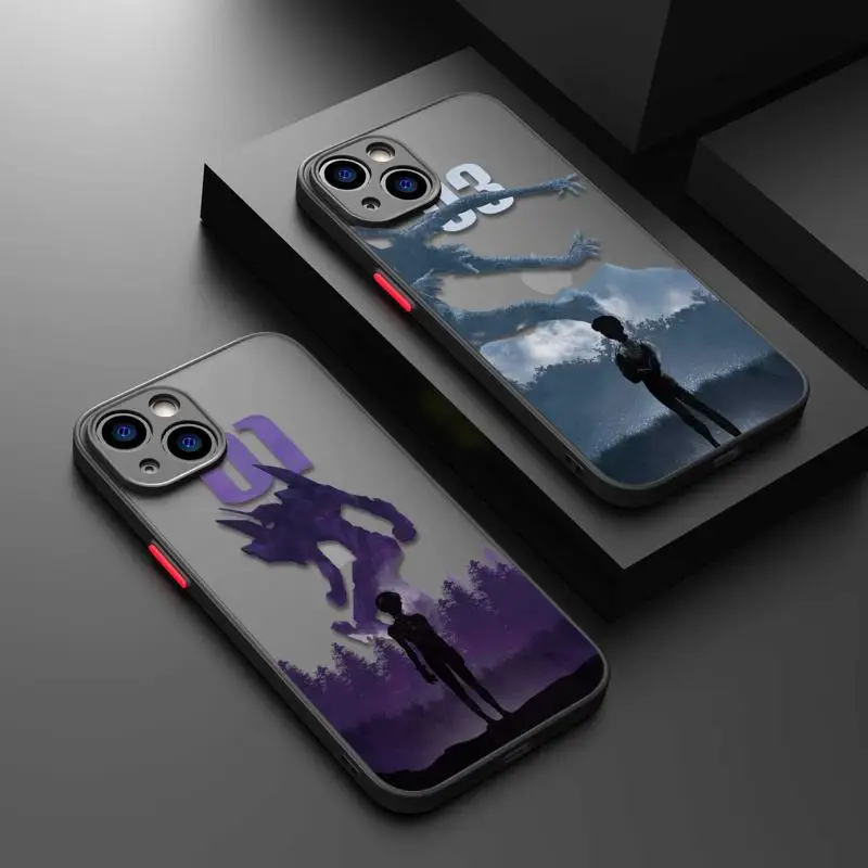 Evangelion-Eva Phone Case For iPhone 15 14 11 Pro Max 13 12 Mini XR X SE 7 8 6 6S Plus Hard Matte Shell Protective Cover Fundas