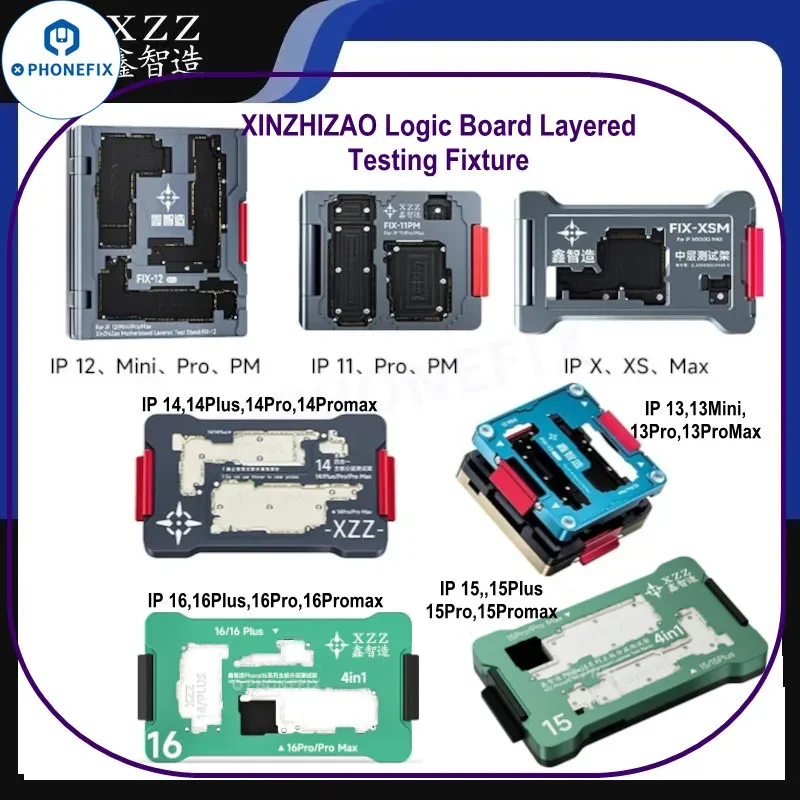 XINZHIZAO iSocket for iPhone 16 15 14 13 12 11 Pro Motherboard Middle Layer Radio Frequency Function Detection Soldering Fixture