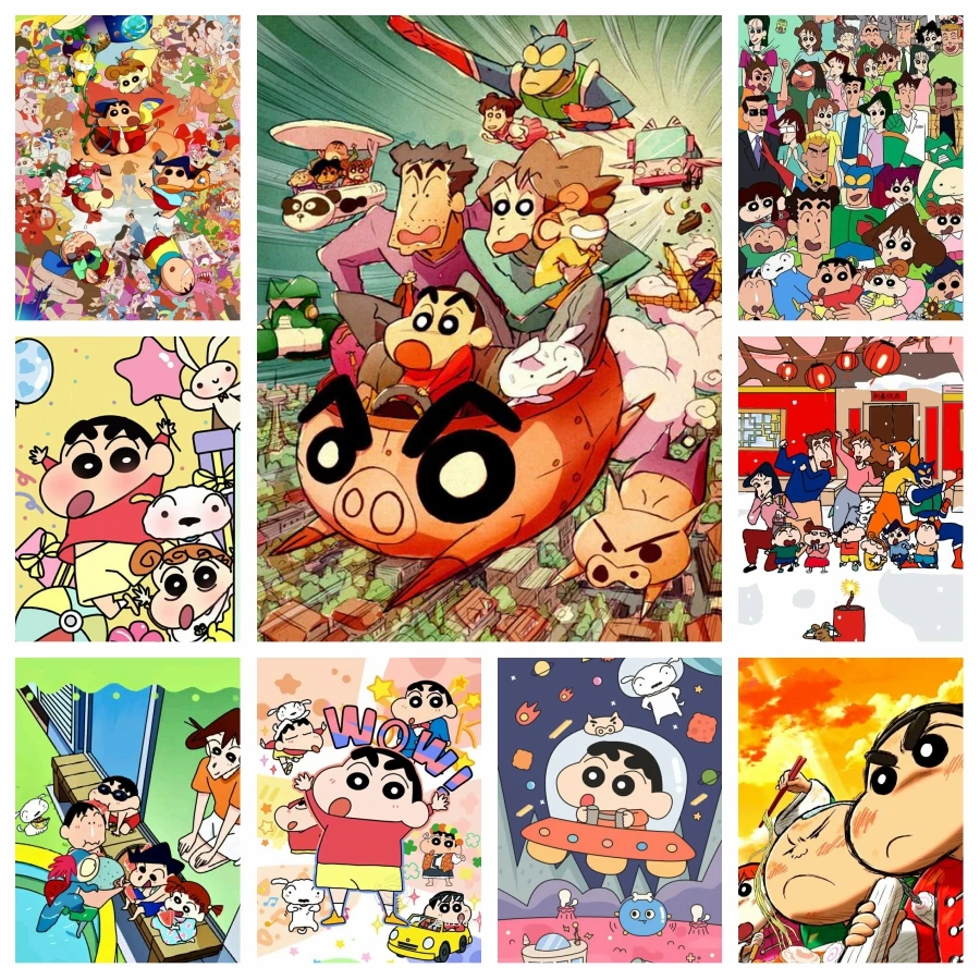 Crayon Shin-Chans Japón Anime 5d pintura artística de diamante Nene Sakurada Nohara mosaico de dibujos animados punto de cruz decoración de la habitación artesanía