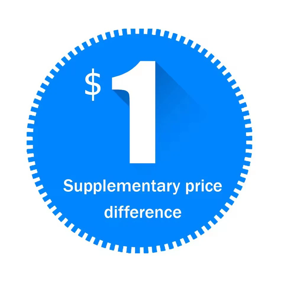 Supplemento differenza di prezzo Supplemento, costi aggiuntivi (se 15 USD, quindi inserire 15 pz. Importi da pagare 15 USD)