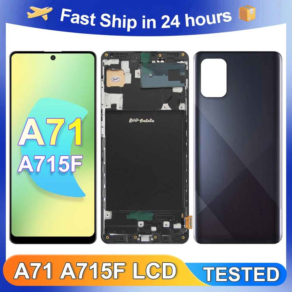 Tested A71 For Samsung A71 A715F A715 A715W A715X LCD Display Touch Screen Digitizer Assembly Replacement