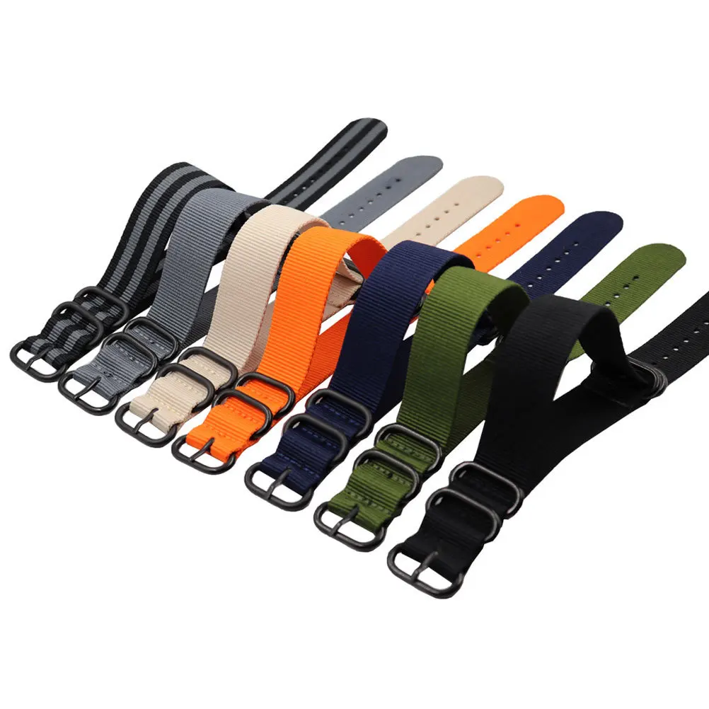 

1pc Nylon Canvas Strap 24Mm Grey Durable Adjustable Band For Smart Watch Wristband Replacement Mens Gift Watch Accessory