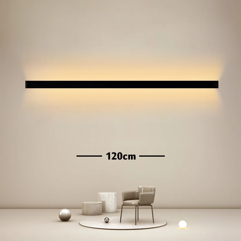 

120CM Long Wall Light indoor Modern Porch Light Long Strip LED lighting wall lamp AC220V Decoration bedside Light