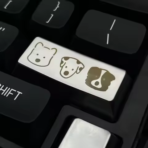Puppy Metal Enter Key Keycap Cherry Profile Extremely Simple Style 2.25u Custom Keycap for Gamer Mechanical Keyboard Accessories