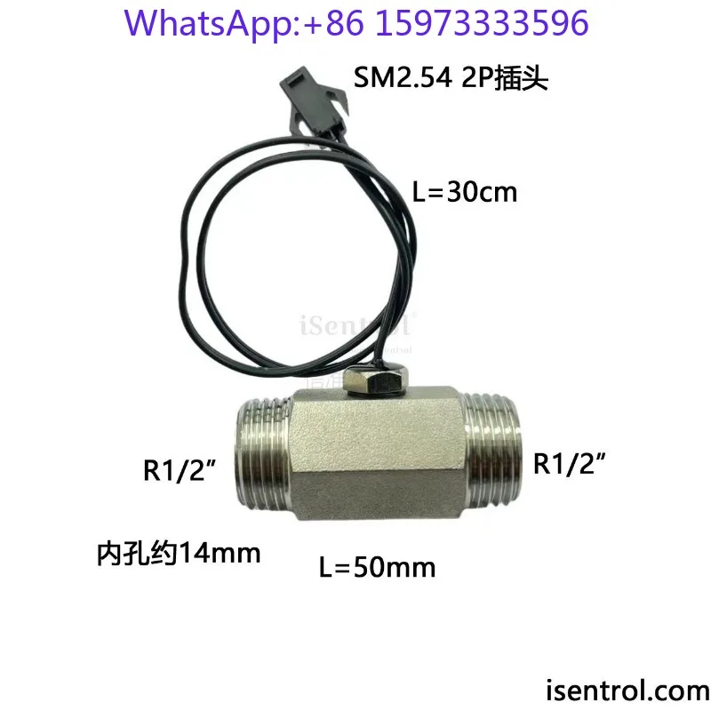 5pcs  Immersion reaction fast M8 temperature sensor NTC50K stainless steel 4/6/1 inch double external thread