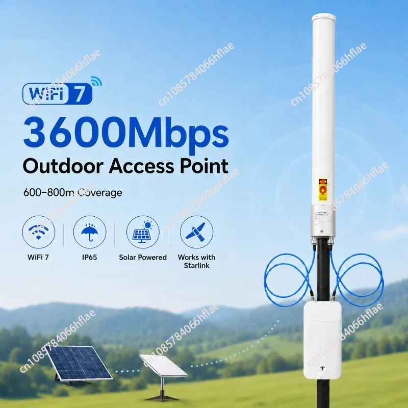 BE3600 WiFi 7 Outdoor Access Point 3600Mbps 600-800m Omnidirectional Antenna PoE Gigabit Wireless AP /WiFi Hotspot