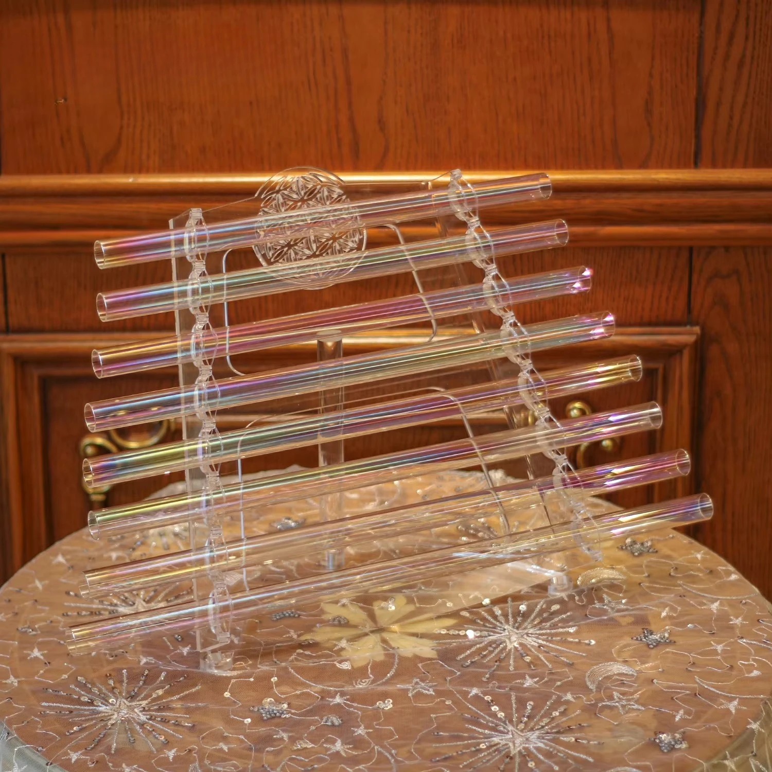 C5-C6 432Hz Aurora 8 Notes Crystal Harp with Stand and Case