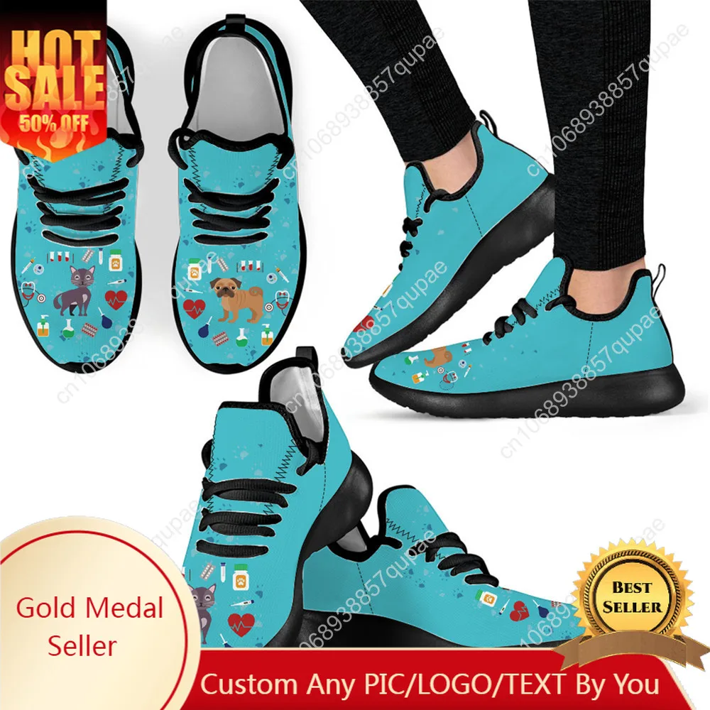 Veterinary Cat Dog New Running Sports Shoes Boys Girls Fashion Casual Shoe Breathable Tennis Walking Shoes Custom Mesh Shoe