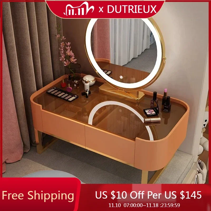 Rustic Dressing Tables Makeup Storage Minimalist Classic Dressing Table Woman Multifunction Schminktisch Bedroom Furniture