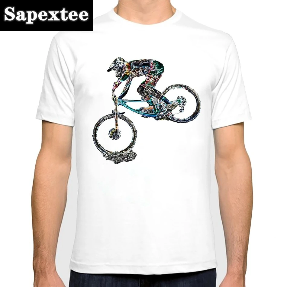 

Bicycles MTB Print t shirt Summer Men t-shirt downhill biking Print Casual Heartbeat stimulation exercise Male Harajuku tshirt