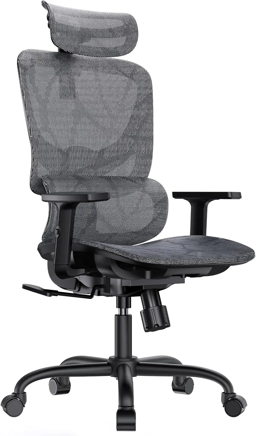 HUANUO Ergonomic Mesh Office Chair, High Back Desk Chair with Adjustable Lumbar Support, Armrests, Rocking Tilt