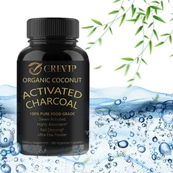 Activated Coconut Charcoal - Helps Relieve Gas & Bloating, Detox & Bowel, Digestive Supplement