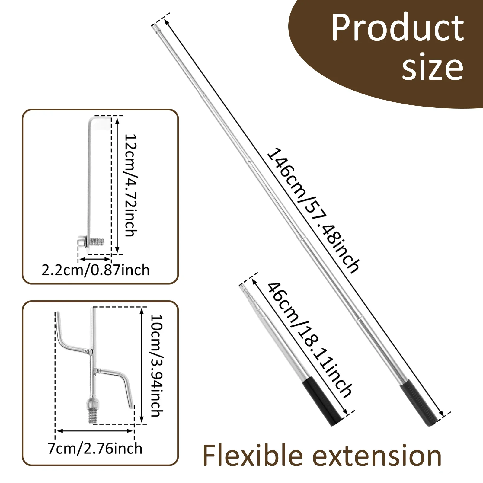 مريح تصغير شاحنة السرير المسترد أداة الفولاذ المقاوم للصدأ شاحنة البضائع المنتزع مع المضادة للانزلاق المطاط قبضة للشاحنات المرآب