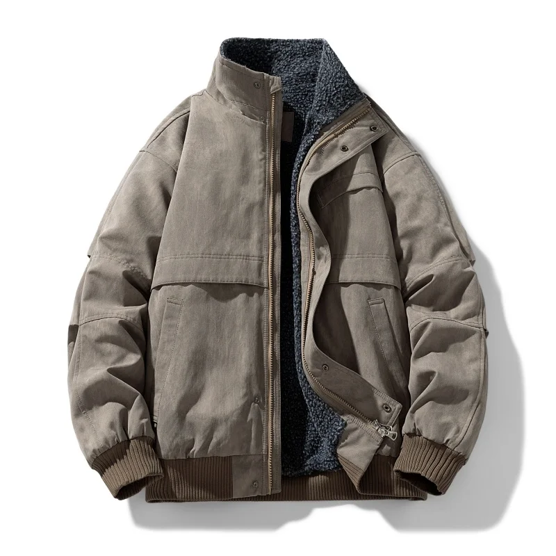

2026 Winter New Casual Parkas Coats for Men Quality Stand Collar Windproof Outerwear Comfortable Thicken Cotton Jacket All-match
