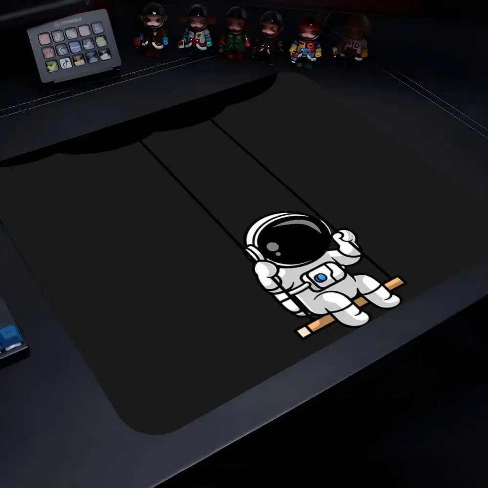 Space Astronaut Mouse Pad Non-Slip Rubber Base Cute Spaceman Starry Sky Art Desk Mat Square Mouse pad For PC Laptop Office Work