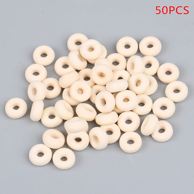 50PCS Rubber Ring Flat Rubber Band Fixation Free Tie Fast Round Head Binding Head Slingshot Accessories