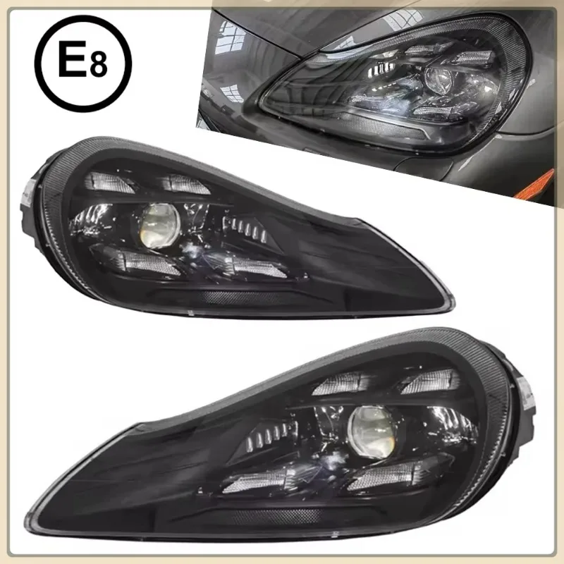 26 StyleCar Lights LED Matrix Style Headlights For Porsche Cayenne 957 Headlights 2007-2010 DRL Upgraded Assembly Plug & Play