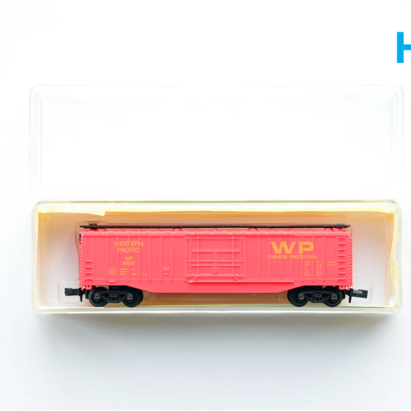 Diecast N Scale 1/160 50 Foot WP#61051 BoxCar Red Train Carriage Model Adult Classic Collection Sand Table Display Gift