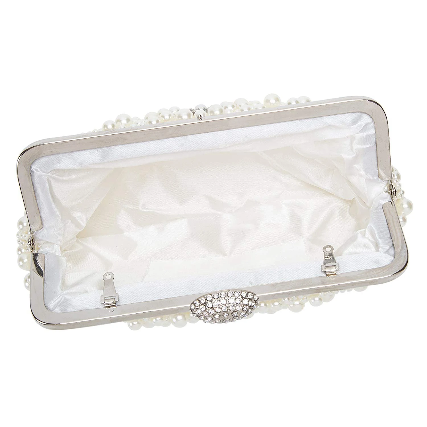FZFZ Women Pearl Clutch Bags Evening Bag Purse Handbag For Wedding Chain Bag For , White