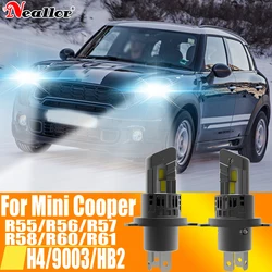2 stks H4 HB2 9003 Led Koplamp Canbus Lamp High Power Wit Mistlamp Diode Lamp 12 v 55 w Voor Mini Cooper R55 R56 R57 R58 R60 R61