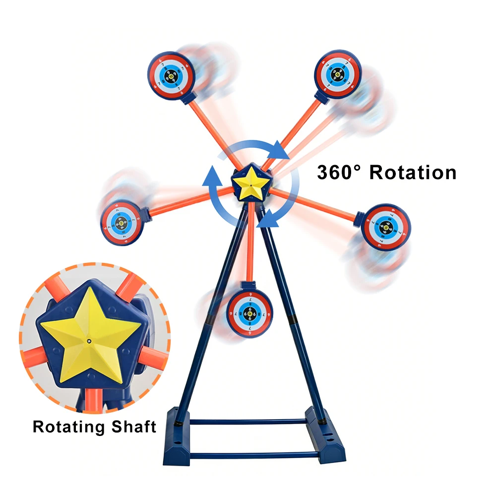 Electric Target 360 ° Rotating Target Movable Shooting Toy Target for BB Gun Foamdart Blaster Shooting Game Competition view 2